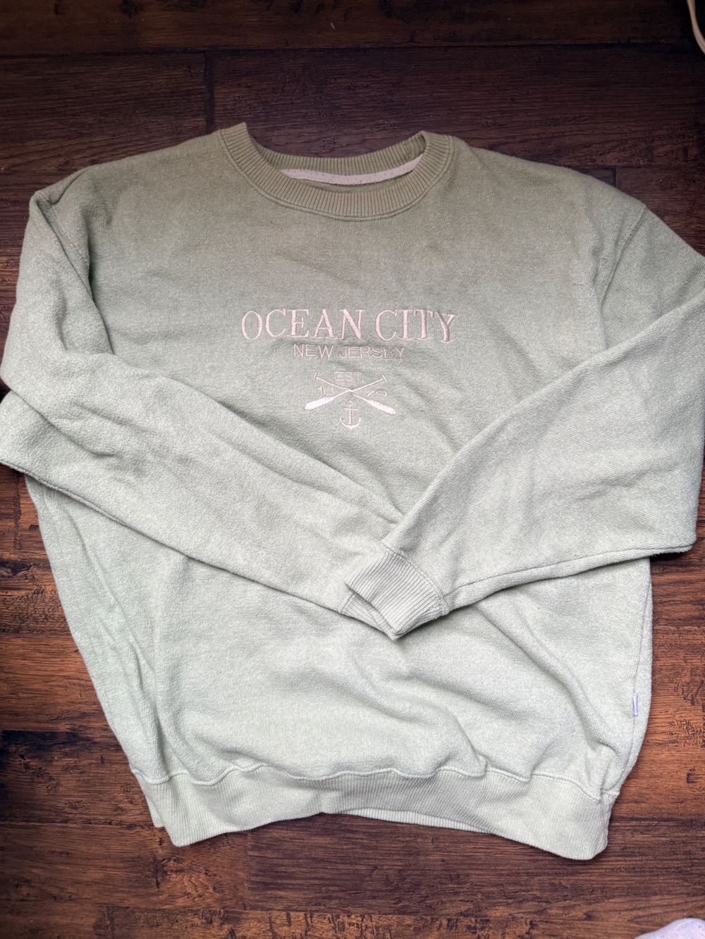 Ocean City NJ Crewneck Sweatshirt - Sage Green